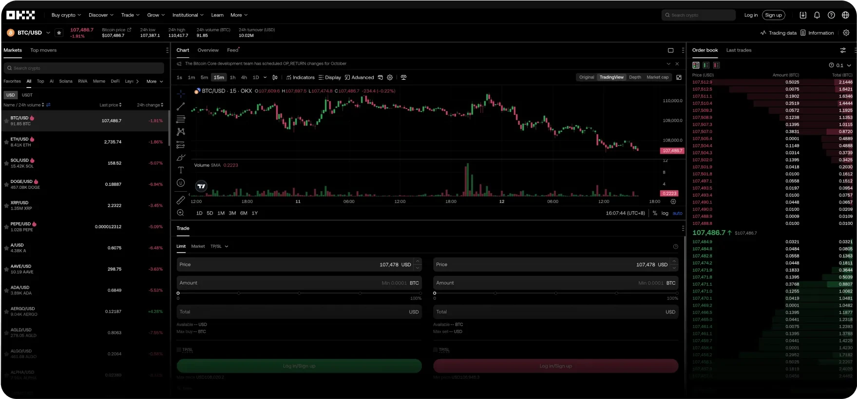 OKX Professional Dashboard